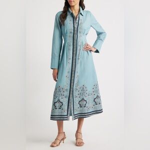 CLEOBELLA/.BLUE.SHIRT.DRESS.NWOT